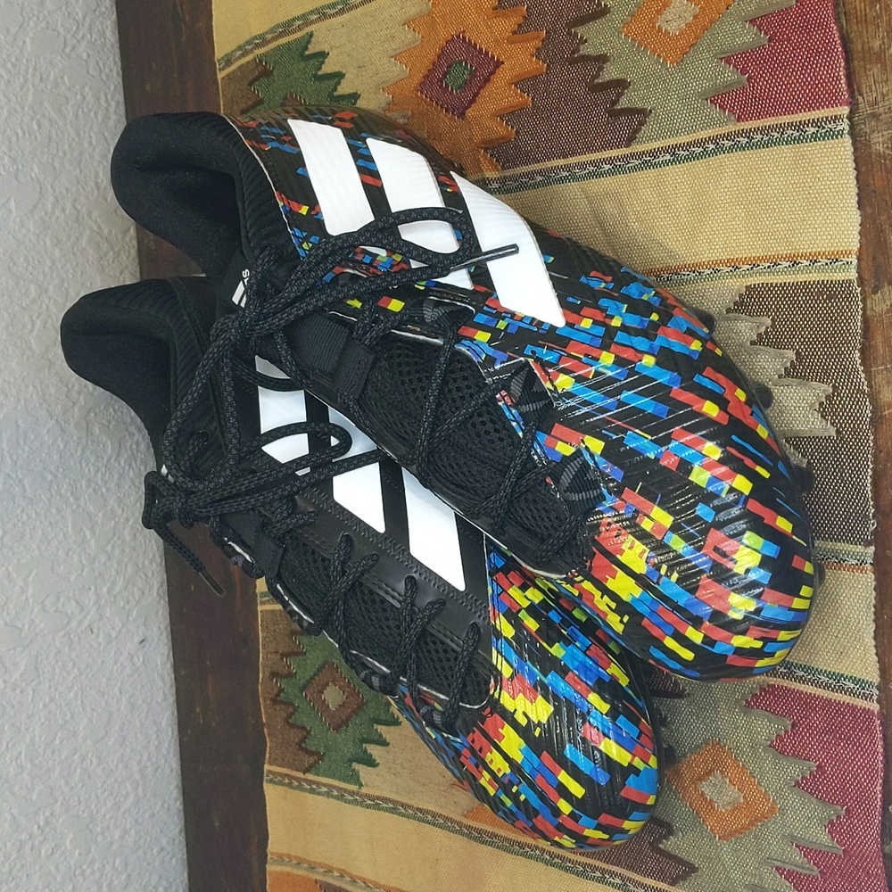 Adidas Freak Carbon Men's Low-Top Football Cleats Sz 12.5, Black/Multi-Color